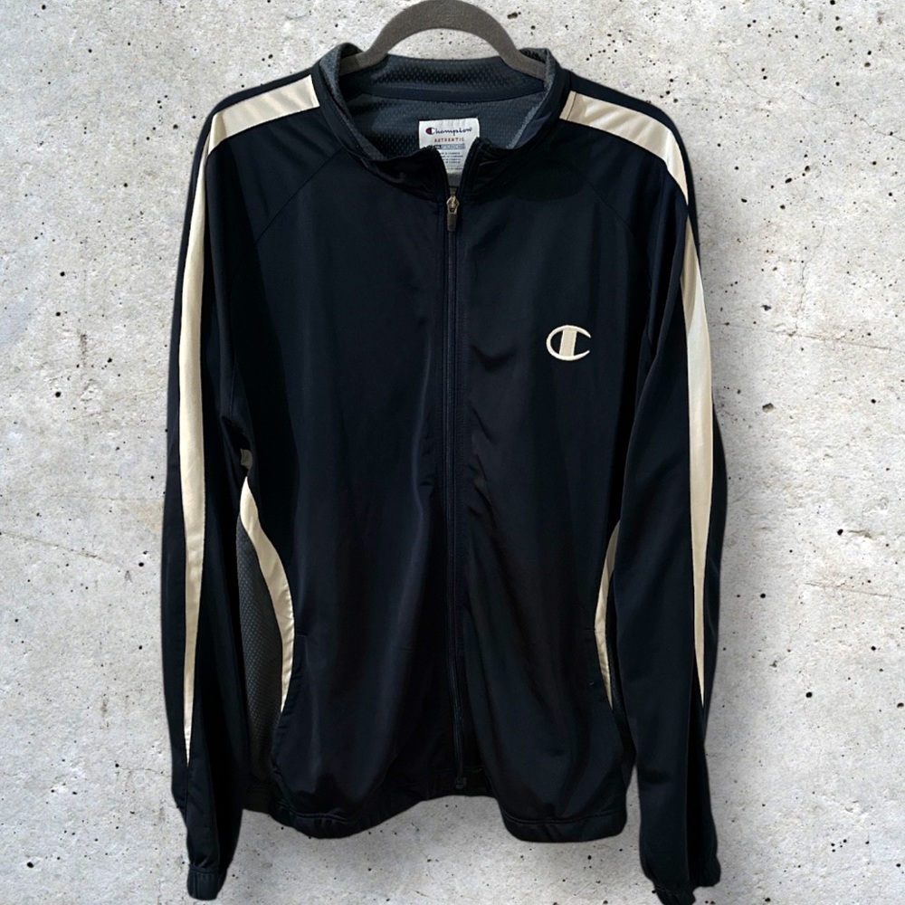 Champion dark blue double dry jacket full zip up size XXL